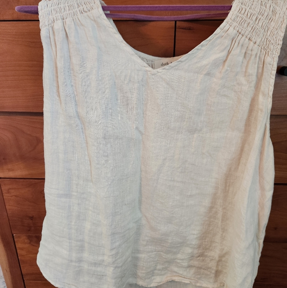 cloth & stone cream sleevless size XL - Picture 3 of 6
